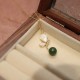 Butterfly Tridacna Stone Cyan Jade Jewelry Set