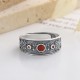 925 Silver Red Agate Auspicious Clouds Ring 925 Silver Red Agate Auspicious Clouds Ring
