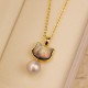 Natural Pearl Copper Cat Healing Necklace Earrings Natural Pearl Copper Cat Healing Necklace Earrings