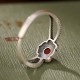 925 Sterling Silver Red Agate Logical Thinking Ring 925 Sterling Silver Red Agate Logical Thinking Ring