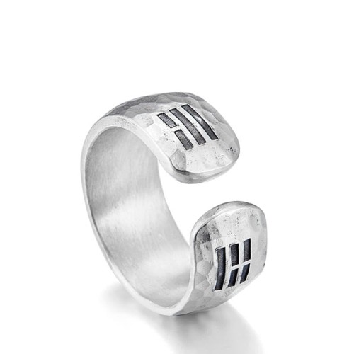 Handmade 999 Silver Yin Yang Bagua Harmony Ring Handmade 999 Silver Yin Yang Bagua Harmony Ring