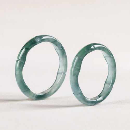 Natural Jade Bamboo Prosperity Ring Natural Jade Bamboo Prosperity Ring