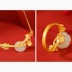 925 Silver Plated Hetian Jade Plum Blossom Luck Set 925 Silver Plated Hetian Jade Plum Blossom Luck Set