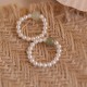 Round Jade Pearl Beads Luck Ring