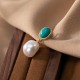 925 Sterling Silver Pearl Turquoise Healing Set 925 Sterling Silver Pearl Turquoise Healing Set