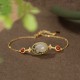 925 Silver Plated Gold Hetian Jade Vine Luck Set 925 Silver Plated Gold Hetian Jade Vine Luck Set