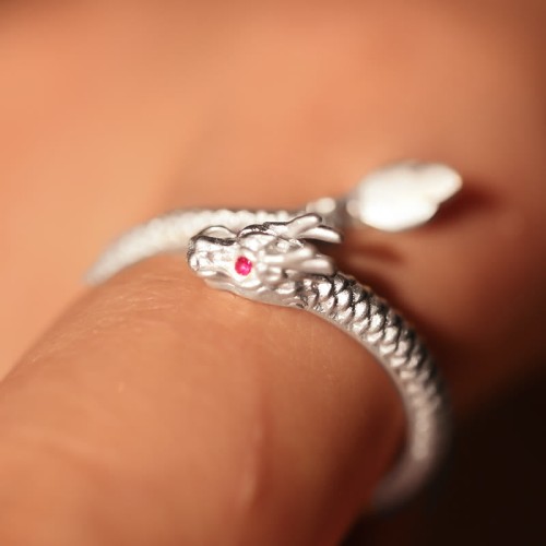 925 Sterling Silver Year of the Dragon Adjustable Ring 925 Sterling Silver Year of the Dragon Adjustable Ring