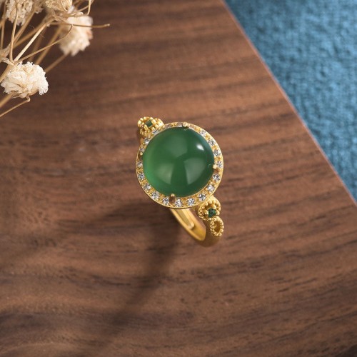 Green Jade Fortune Ring