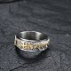 Six True Words Titanium Steel Balance Ring