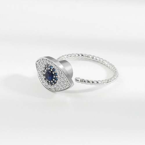 925 Silver Evil Eye Protection Rotatable Ring 925 Silver Evil Eye Protection Rotatable Ring