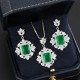 Emerald Crystal Confidence Ring Set Emerald Crystal Confidence Ring Set