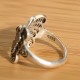 925 Sterling Silver Red Agate Butterfly Ring Set 925 Sterling Silver Red Agate Butterfly Ring Set
