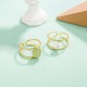 Round Jade Pearl Double Layer Luck Ring