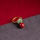 925 Silver Plated Cinnabar Pearl Flower Blessing Set 925 Silver Plated Cinnabar Pearl Flower Blessing Set