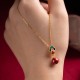 925 Silver Plated Gold Cinnabar Red Agate Necklace Set 925 Silver Plated Gold Cinnabar Red Agate Necklace Set