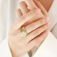 925 Silver Plated Copper White Jade Luck Ring 925 Silver Plated Copper White Jade Luck Ring
