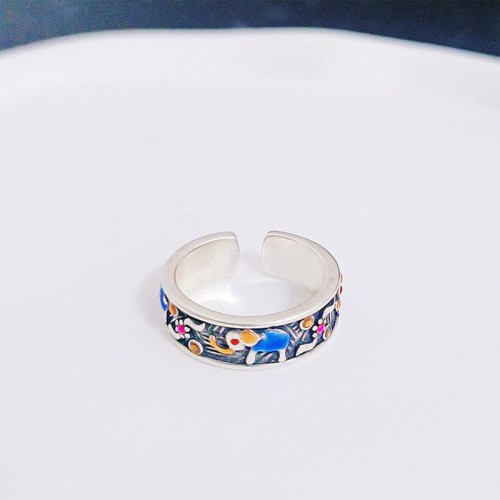 Colorful Elephant Strength Adjustable Ring Colorful Elephant Strength Adjustable Ring