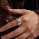 Handmade 999 Silver Yin Yang Bagua Harmony Ring Handmade 999 Silver Yin Yang Bagua Harmony Ring