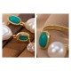 925 Sterling Silver Pearl Turquoise Healing Set 925 Sterling Silver Pearl Turquoise Healing Set