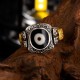 925 Silver Zakiram Goddess Dzi Bead Protection Ring 925 Silver Zakiram Goddess Dzi Bead Protection Ring