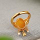 925 Silver Plated Amber Pearl Confidence Ring Set 925 Silver Plated Amber Pearl Confidence Ring Set