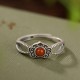 925 Sterling Silver Red Agate Logical Thinking Ring 925 Sterling Silver Red Agate Logical Thinking Ring