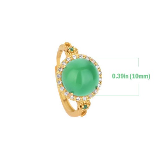 Green Jade Fortune Ring