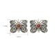 925 Sterling Silver Red Agate Butterfly Ring Set 925 Sterling Silver Red Agate Butterfly Ring Set