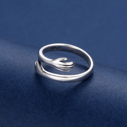 925 Sterling Silver Love Hug Thumb Ring 925 Sterling Silver Love Hug Thumb Ring