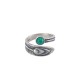 Malachite Bead Feather Protection Ring Malachite Bead Feather Protection Ring