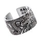 999 Sterling Silver Dragon Carved Protection Ring 999 Sterling Silver Dragon Carved Protection Ring