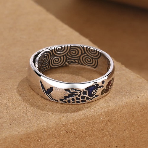 Koi Fish Auspicious Cloud Luck Ring Koi Fish Auspicious Cloud Luck Ring