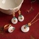 Jade Copper Coins Auspicious Clouds Prosperity Set Jade Copper Coins Auspicious Clouds Prosperity Set