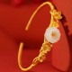 925 Silver Plated Hetian Jade Plum Blossom Luck Set 925 Silver Plated Hetian Jade Plum Blossom Luck Set
