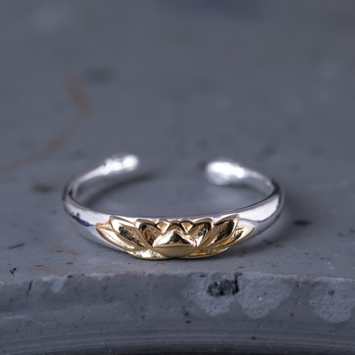 925 Silver Lotus Flower New Beginning Ring 925 Silver Lotus Flower New Beginning Ring