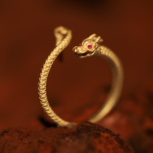 925 Sterling Silver Year of the Dragon Adjustable Ring 925 Sterling Silver Year of the Dragon Adjustable Ring