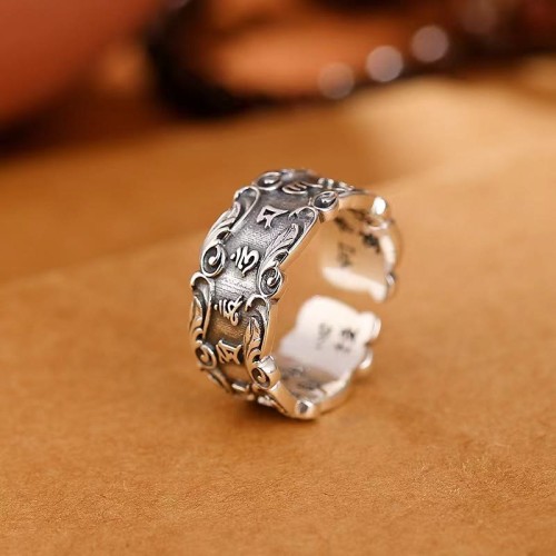 Tibetan Om Mani Padme Hum Peace Ring Tibetan Om Mani Padme Hum Peace Ring