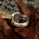 925 Silver Zakiram Goddess Dzi Bead Protection Ring 925 Silver Zakiram Goddess Dzi Bead Protection Ring