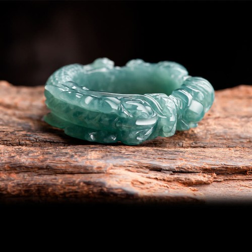 Natural Jade Dragon Success Ring Natural Jade Dragon Success Ring