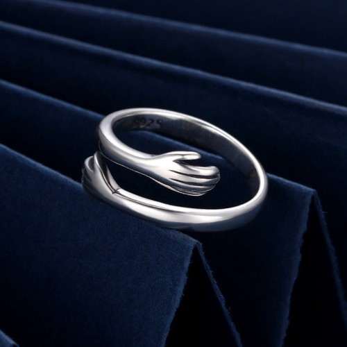925 Sterling Silver Love Hug Thumb Ring 925 Sterling Silver Love Hug Thumb Ring