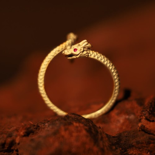 925 Sterling Silver Year of the Dragon Adjustable Ring 925 Sterling Silver Year of the Dragon Adjustable Ring