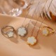 925 Silver Plated Hetian Jade Flower Luck Set 925 Silver Plated Hetian Jade Flower Luck Set