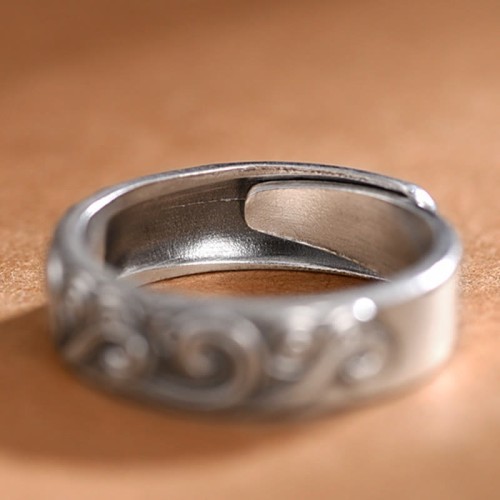 Tibetan Om Mani Padme Hum Peace Adjustable Ring