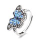 Blue Butterfly Love Ring