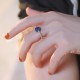 925 Silver Blue Candy Agate Healing Ring 925 Silver Blue Candy Agate Healing Ring