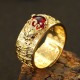 Feng Shui PiXiu Red Garnet Wealth Ring Feng Shui PiXiu Red Garnet Wealth Ring