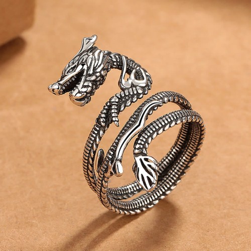 Vintage Dragon Copper Strength Ring
