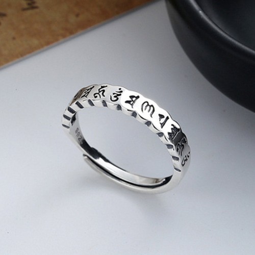 925 Silver Six True Words Wisdom Ring 925 Silver Six True Words Wisdom Ring