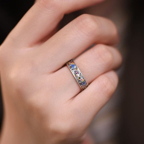 Colorful Elephant Strength Adjustable Ring Colorful Elephant Strength Adjustable Ring