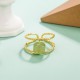 Round Jade Pearl Double Layer Luck Ring